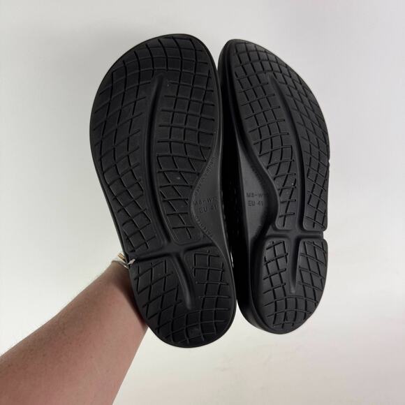 OOFOS OOahh Slide Sandals Women's 10 Black Slip-On Open Toe Outdoor Casual - Picture 8 of 9